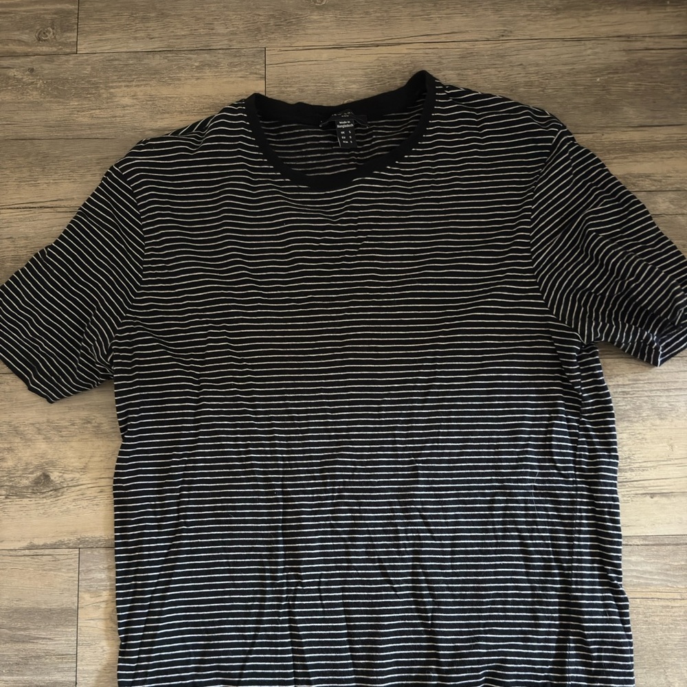 New Look Black and White Striped Short Sleeve Tee